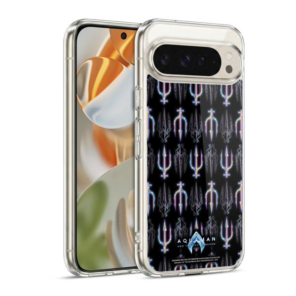 Aquaman And The Lost Kingdom Graphics Trident Pattern Soft Gel Case for Google Pixel 9 / Pixel 9 Pro