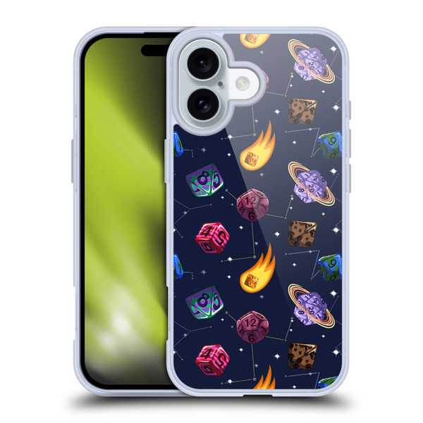 Carla Morrow Patterns Colorful Space Dice Soft Gel Case for Apple iPhone 16