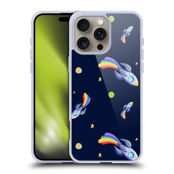 Carla Morrow Patterns Rocketship Soft Gel Case for Apple iPhone 16 Pro Max