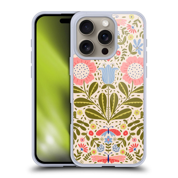Gabriela Thomeu Floral Blooms & Butterflies Soft Gel Case for Apple iPhone 16 Pro
