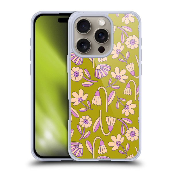 Gabriela Thomeu Floral Art Deco Soft Gel Case for Apple iPhone 16 Pro