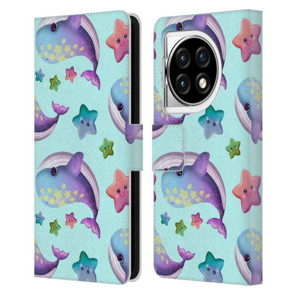 Carla Morrow Patterns Whale And Starfish Leather Book Wallet Case Cover For OPPO OnePlus Ace 3 5G