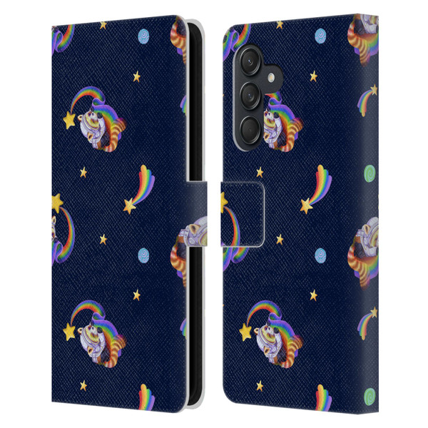 Carla Morrow Patterns Red Panda Leather Book Wallet Case Cover For Samsung Galaxy M55 5G