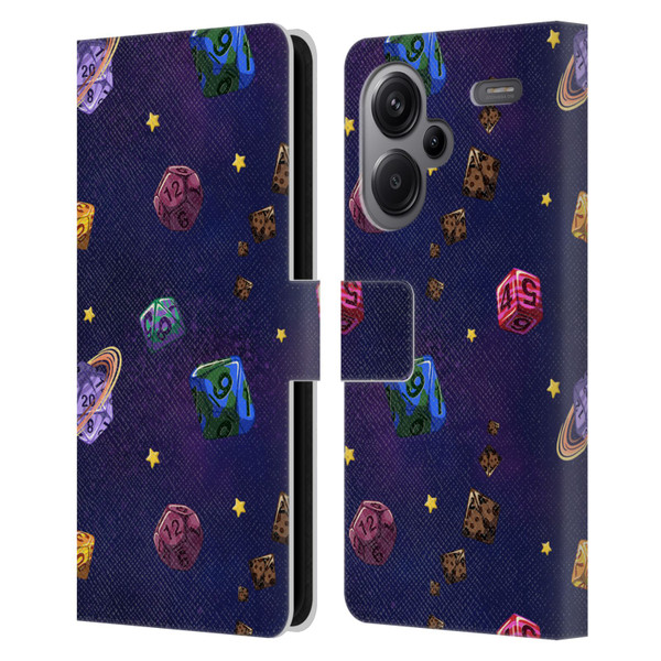 Carla Morrow Patterns Dice Numbers Leather Book Wallet Case Cover For Xiaomi Redmi Note 13 Pro Plus 5G