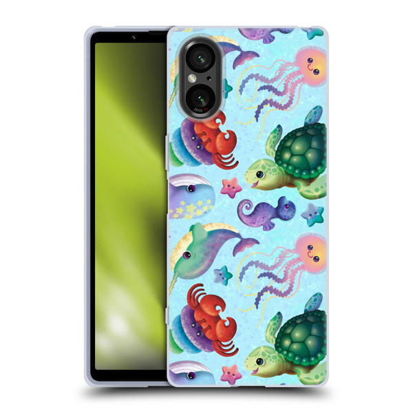 Carla Morrow Patterns Sea Life Soft Gel Case for Sony Xperia 5 V 5G