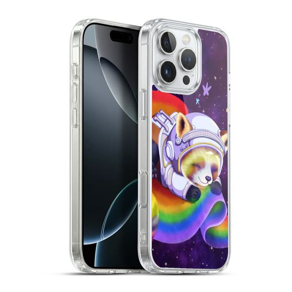 Carla Morrow Rainbow Animals Red Panda Sleeping Soft Gel Case for Apple iPhone 16 Pro Max & MagSafe