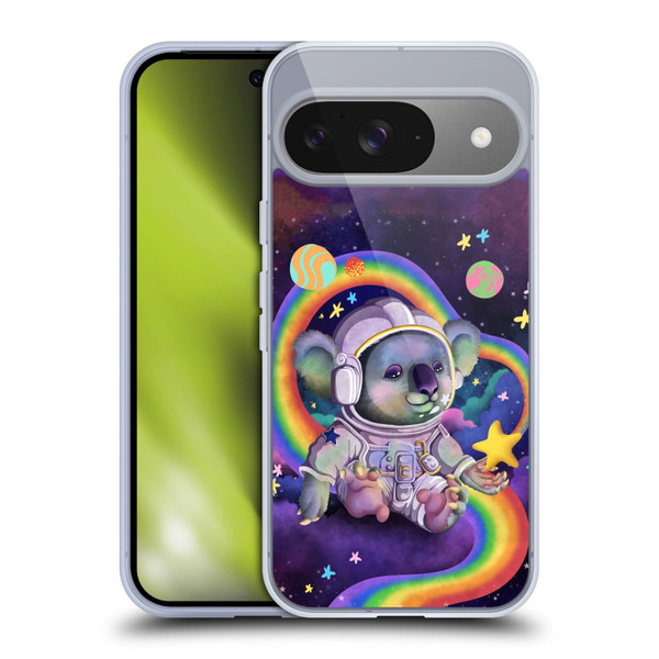 Carla Morrow Rainbow Animals Koala In Space Soft Gel Case for Google Pixel 9 / Pixel 9 Pro
