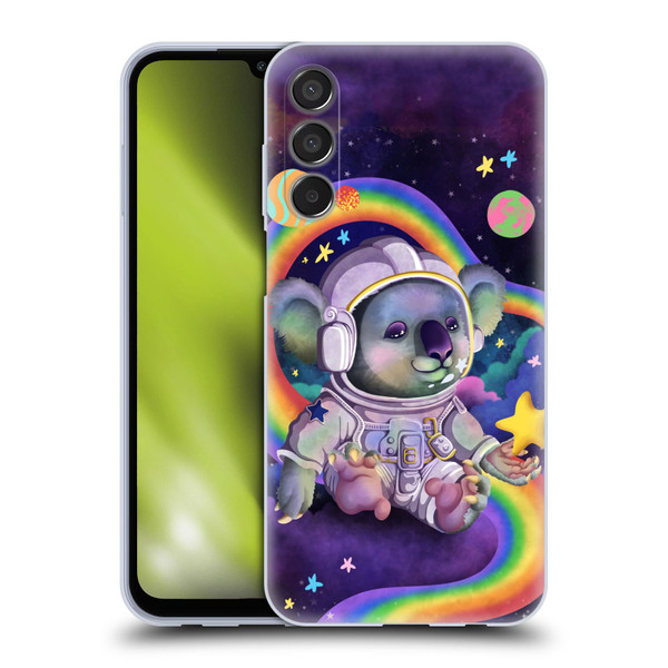 Carla Morrow Rainbow Animals Koala In Space Soft Gel Case for Samsung Galaxy M15/F15 5G
