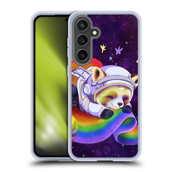 Carla Morrow Rainbow Animals Red Panda Sleeping Soft Gel Case for Samsung Galaxy S24 FE