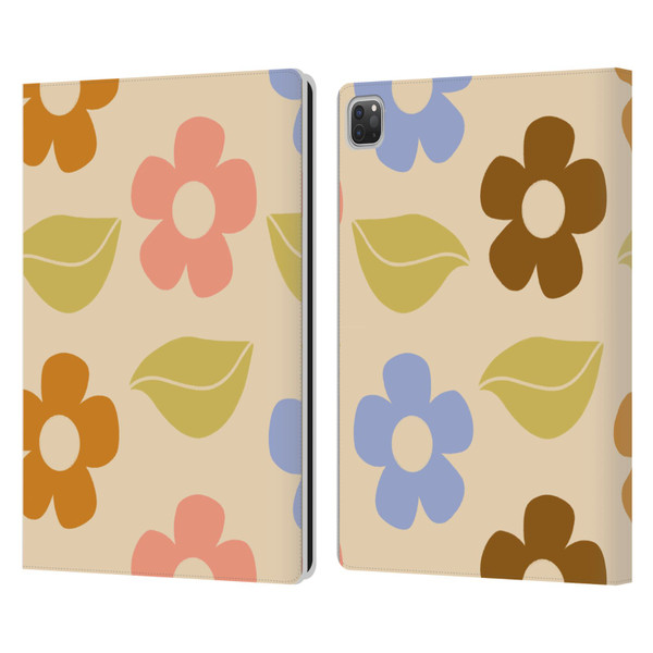 Gabriela Thomeu Retro Flower Vibe Vintage Pattern Leather Book Wallet Case Cover For Apple iPad Pro 13 M4 2024