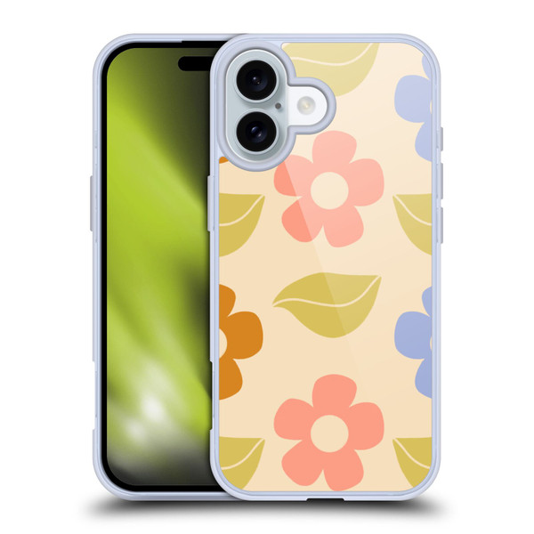Gabriela Thomeu Retro Flower Vibe Vintage Pattern Soft Gel Case for Apple iPhone 16
