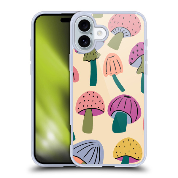 Gabriela Thomeu Retro Magic Mushroom Soft Gel Case for Apple iPhone 16 Plus