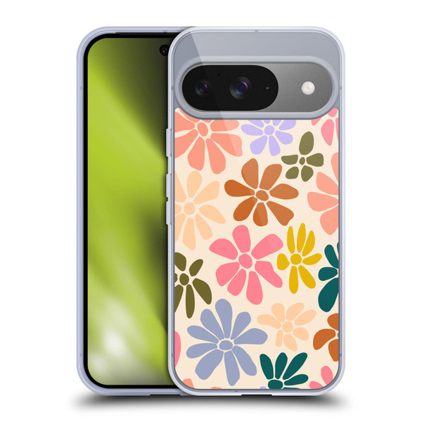 Gabriela Thomeu Retro Rainbow Color Floral Soft Gel Case for Google Pixel 9 / Pixel 9 Pro