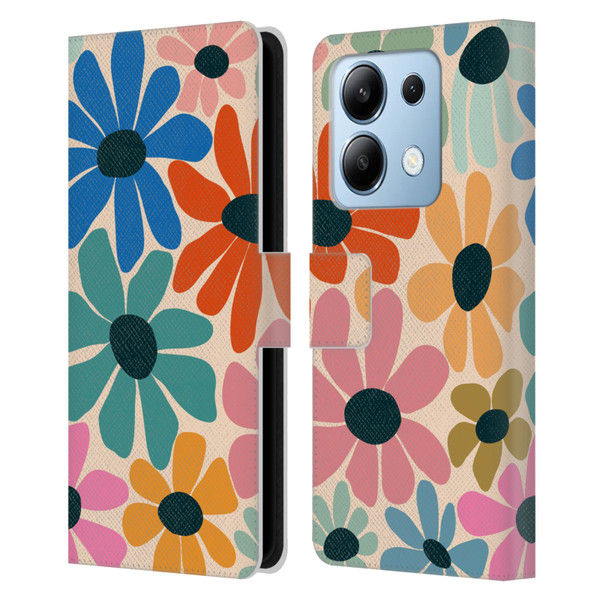 Gabriela Thomeu Retro Fun Floral Rainbow Color Leather Book Wallet Case Cover For Xiaomi Redmi Note 13/13 Pro 5G
