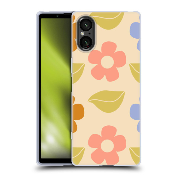 Gabriela Thomeu Retro Flower Vibe Vintage Pattern Soft Gel Case for Sony Xperia 5 V 5G
