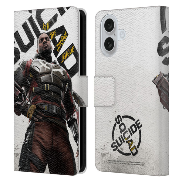 Suicide Squad: Kill The Justice League Key Art Deadshot Leather Book Wallet Case Cover For Apple iPhone 16