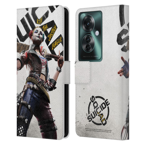Suicide Squad: Kill The Justice League Key Art Harley Quinn Leather Book Wallet Case Cover For OPPO Reno11 F 5G / F25 Pro 5G