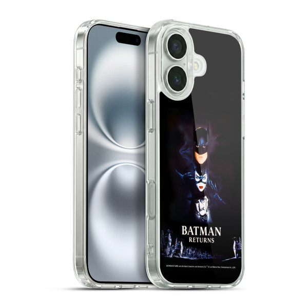 Batman Returns Key Art Poster Soft Gel Case for Apple iPhone 16 Plus & MagSafe