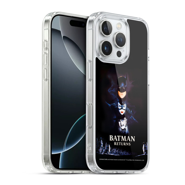 Batman Returns Key Art Poster Soft Gel Case for Apple iPhone 16 Pro & MagSafe