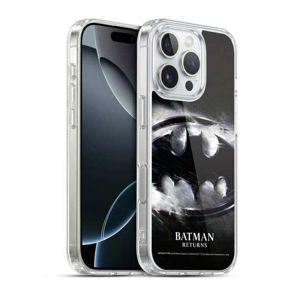 Batman Returns Key Art Oversized Logo Soft Gel Case for Apple iPhone 16 Pro & MagSafe