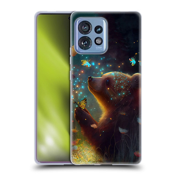JK Stewart Art Bear Soft Gel Case for Motorola Moto Edge 40 Pro