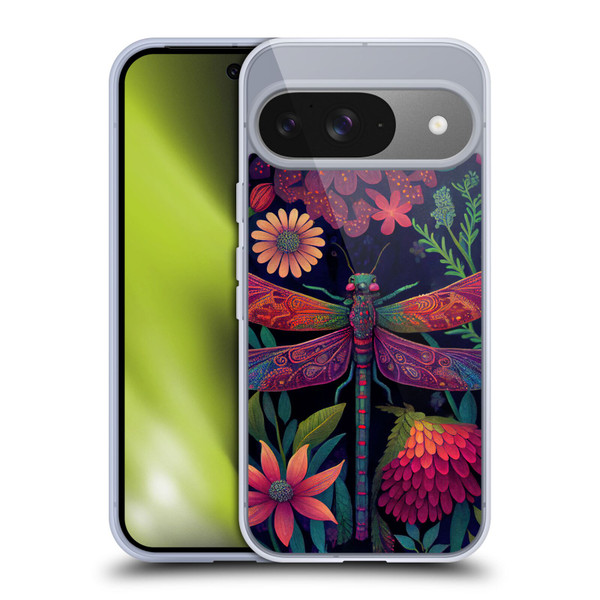 JK Stewart Art Dragonfly Purple Soft Gel Case for Google Pixel 9 / Pixel 9 Pro