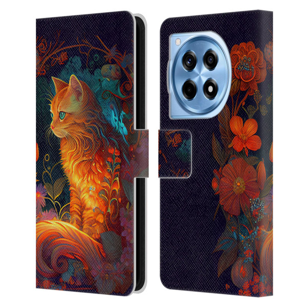 JK Stewart Art Cat Leather Book Wallet Case Cover For OnePlus 12R