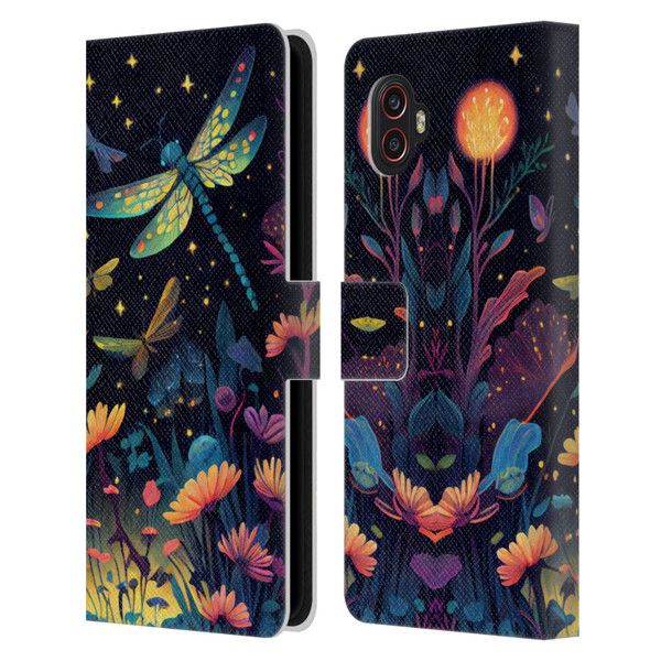 JK Stewart Art Dragonflies In Night Garden Leather Book Wallet Case Cover For Samsung Galaxy Xcover6 Pro/Pro2