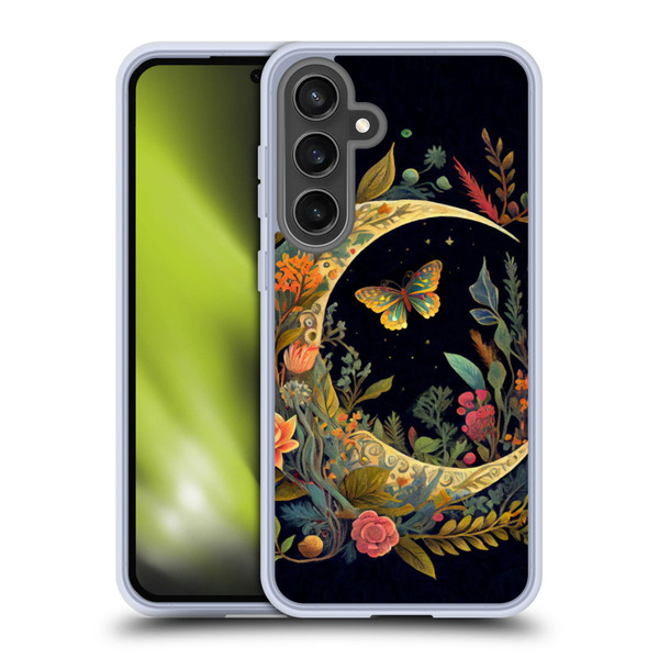 JK Stewart Art Crescent Moon Soft Gel Case for Samsung Galaxy S24 FE
