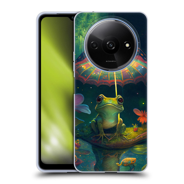 JK Stewart Art Frog With Umbrella Soft Gel Case for Xiaomi Redmi A3