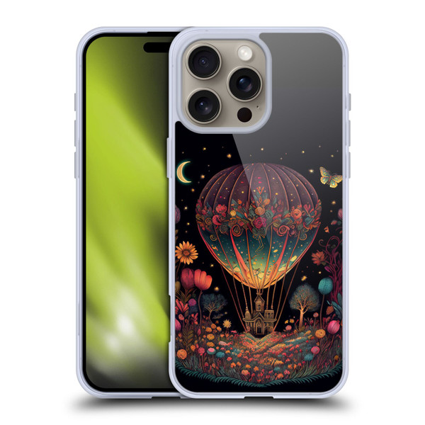 JK Stewart Graphics Hot Air Balloon Garden Soft Gel Case for Apple iPhone 16 Pro Max