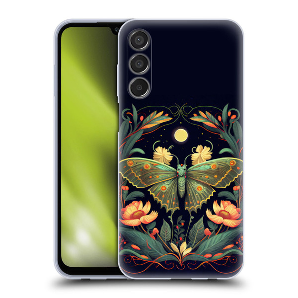 JK Stewart Graphics Lunar Moth Night Garden Soft Gel Case for Samsung Galaxy M15/F15 5G