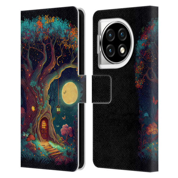 JK Stewart Key Art Tree With Small Door In Trunk Leather Book Wallet Case Cover For OPPO OnePlus Ace 3 5G