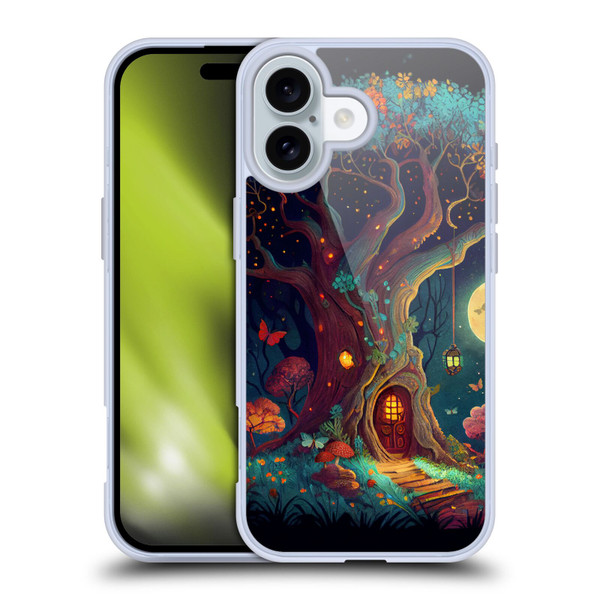JK Stewart Key Art Tree With Small Door In Trunk Soft Gel Case for Apple iPhone 16