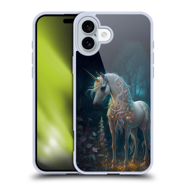 JK Stewart Key Art Unicorn Soft Gel Case for Apple iPhone 16 Plus