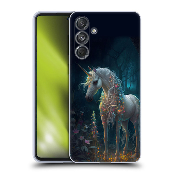 JK Stewart Key Art Unicorn Soft Gel Case for Samsung Galaxy M55 5G