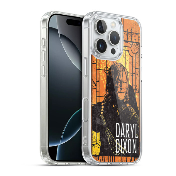 The Walking Dead: Daryl Dixon Graphics Character Art Soft Gel Case for Apple iPhone 16 Pro & MagSafe