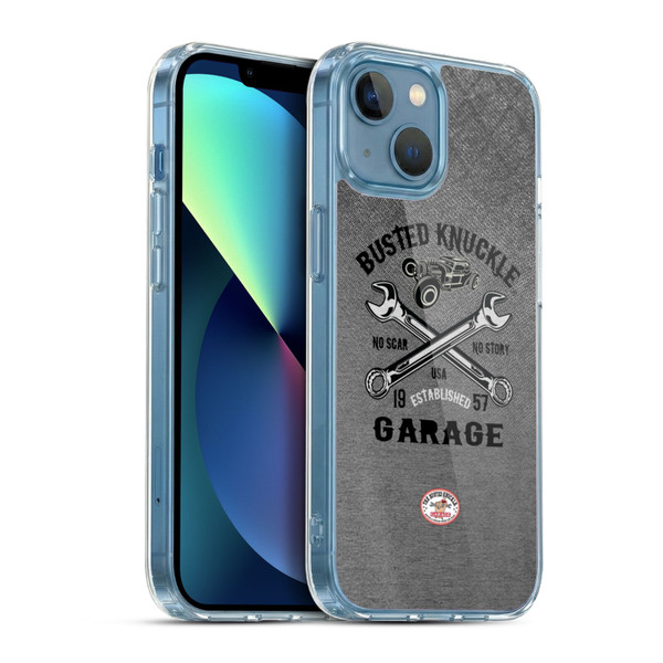Busted Knuckle Garage Graphics No Scar Soft Gel Case for Apple iPhone 13 Mini & MagSafe
