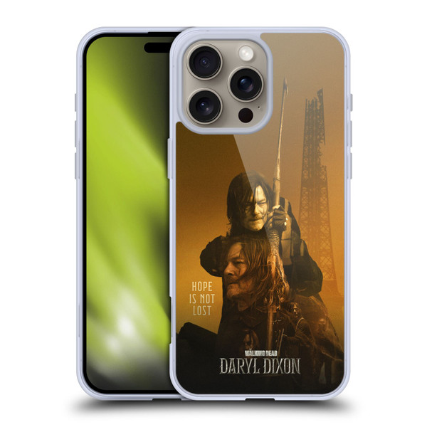 The Walking Dead: Daryl Dixon Key Art Double Exposure Soft Gel Case for Apple iPhone 16 Pro Max