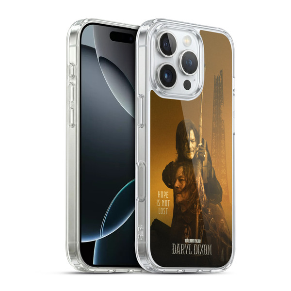 The Walking Dead: Daryl Dixon Key Art Double Exposure Soft Gel Case for Apple iPhone 16 Pro & MagSafe