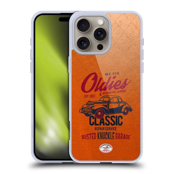 Busted Knuckle Garage Graphics Classic Soft Gel Case for Apple iPhone 16 Pro Max