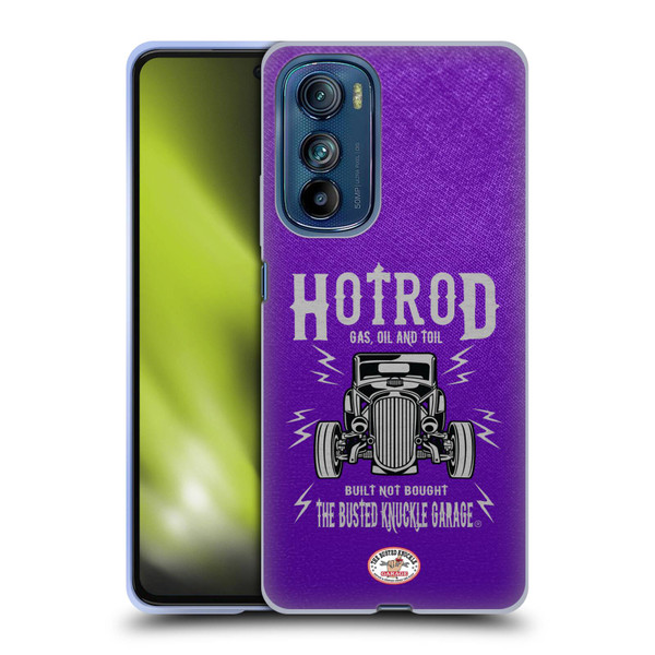 Busted Knuckle Garage Graphics Hot Rod Soft Gel Case for Motorola Edge 30