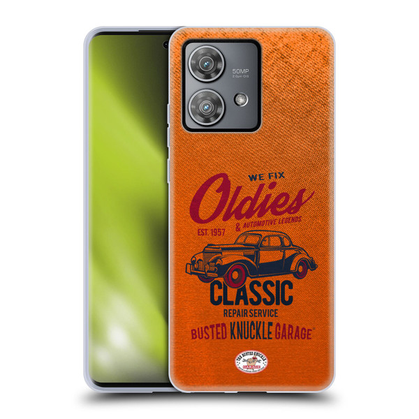 Busted Knuckle Garage Graphics Classic Soft Gel Case for Motorola Edge 40 Neo 5G