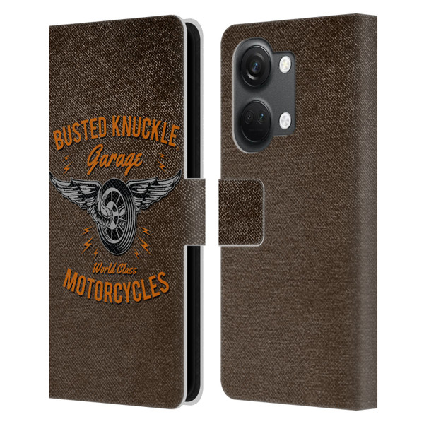 Busted Knuckle Garage Graphics Motorcycles Leather Book Wallet Case Cover For OnePlus Nord 3 5G