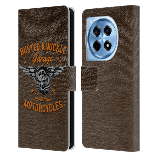 Busted Knuckle Garage Graphics Motorcycles Leather Book Wallet Case Cover For OnePlus 12R