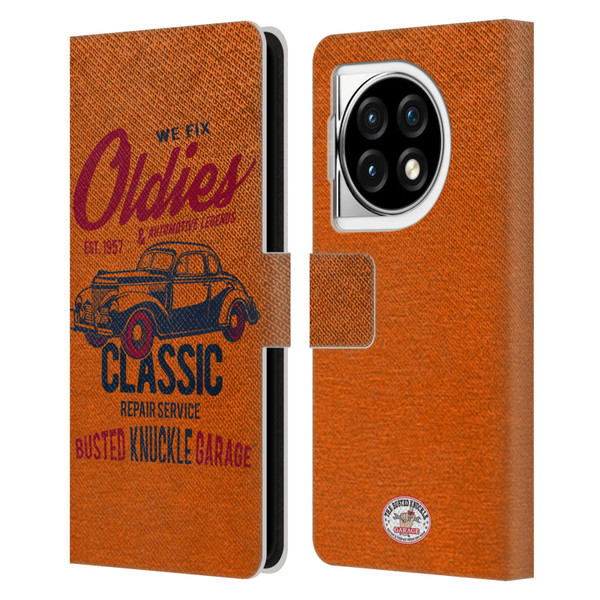 Busted Knuckle Garage Graphics Classic Leather Book Wallet Case Cover For OPPO OnePlus Ace 3 5G
