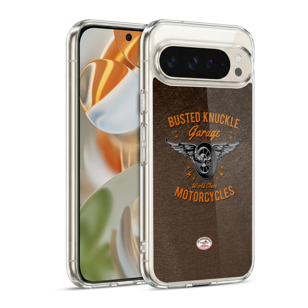 Busted Knuckle Garage Graphics Motorcycles Soft Gel Case for Google Pixel 9 / Pixel 9 Pro