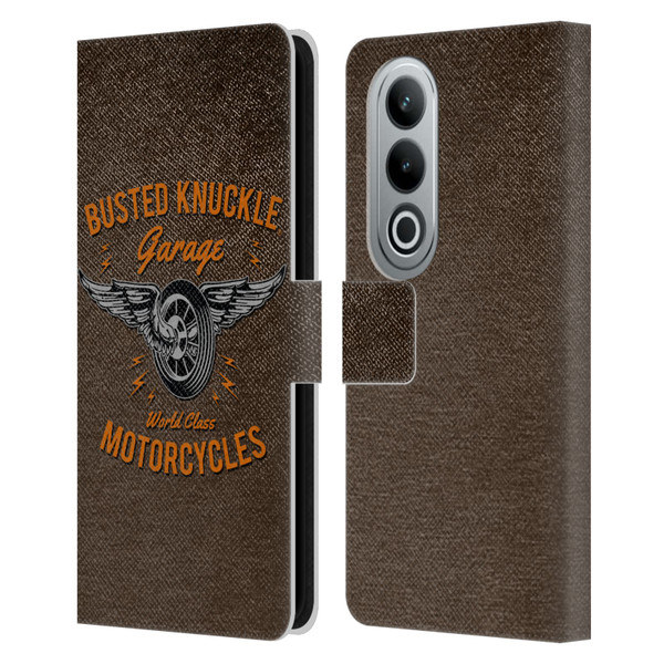 Busted Knuckle Garage Graphics Motorcycles Leather Book Wallet Case Cover For OPPO OnePlus Ace 3V 5G