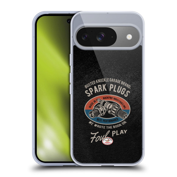 Busted Knuckle Garage Graphics Spark Plugs Soft Gel Case for Google Pixel 9 / Pixel 9 Pro