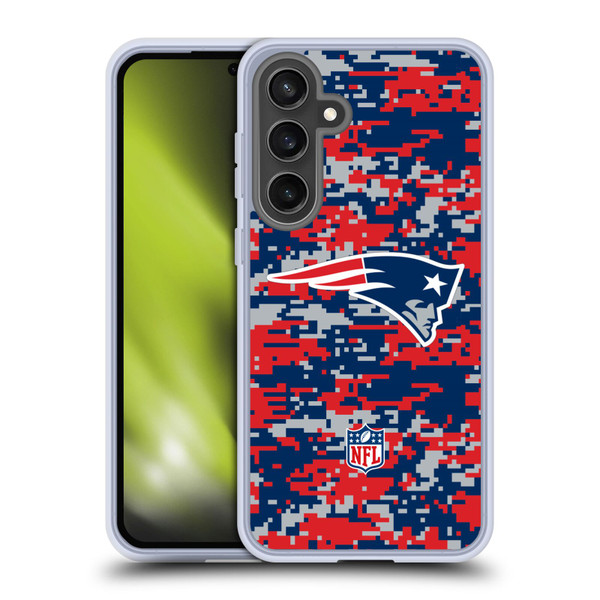 NFL New England Patriots Graphics Digital Camouflage Soft Gel Case for Samsung Galaxy S24 FE